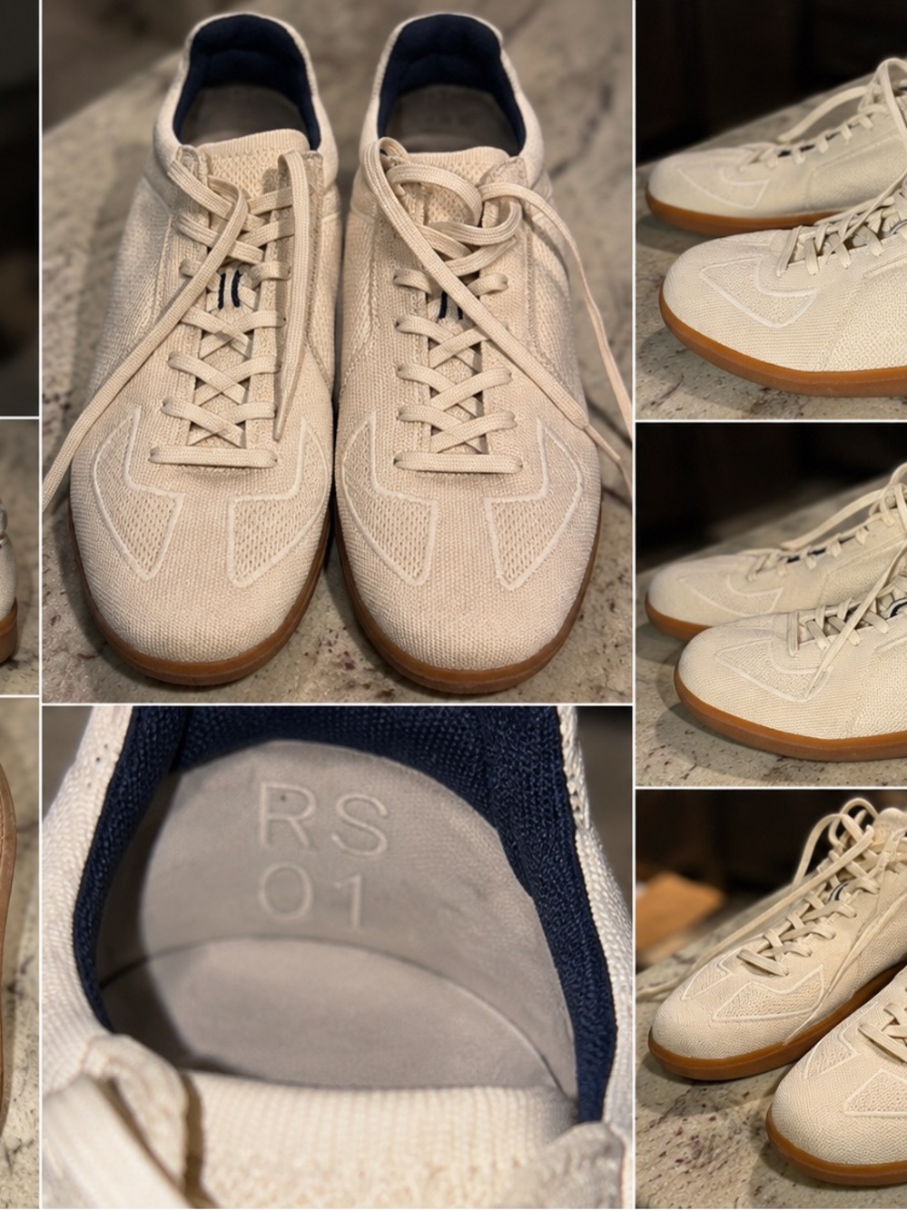 Rothy’s RS01 Sneakers, Men’s Size 11, Bone, in very good pre-owned condition.